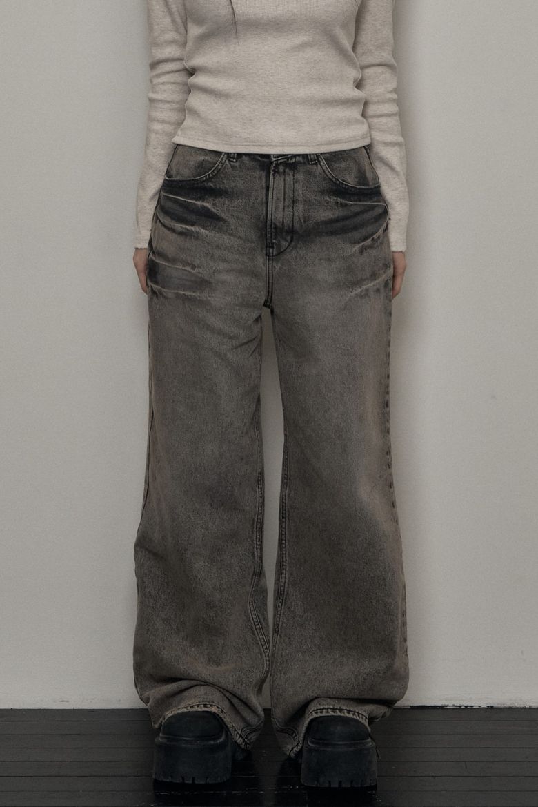 Washing Wide Denim (gray)