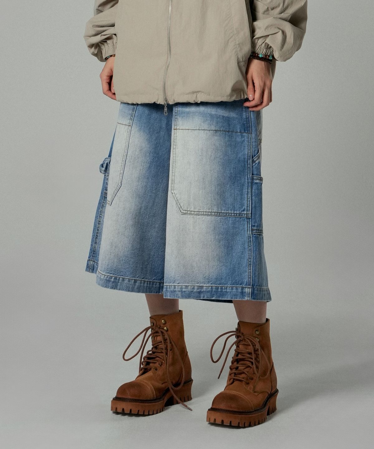 아이돈워너셀(IDWS) Blaze Maxi Carpenter Bermuda Shorts Indigo
