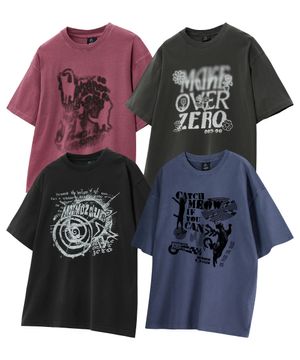 [SET] 그래픽 피그먼트 오버핏 반팔티셔츠 PART03