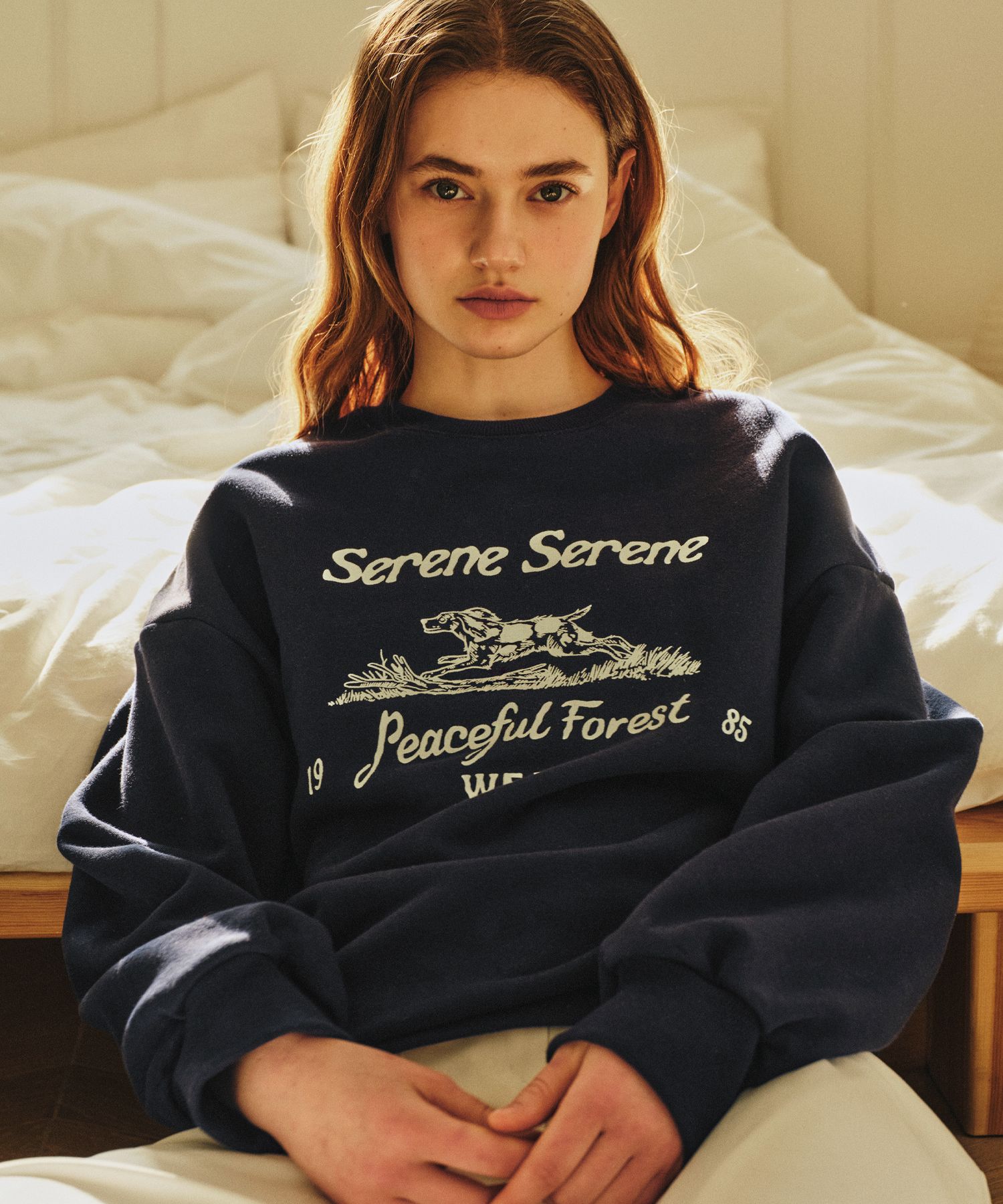 Sweatshirt Oasis – Logo WTSMG En Navy – Coupe Classique, Col Tissé – Merchandising Officiel - 5
