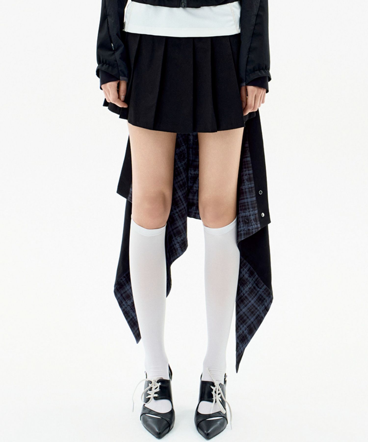 【OJOS】25ss Multipanel Pleats Skirt MUSINSA | OJOS Multipanel Pleats Skirt / Warm Grey