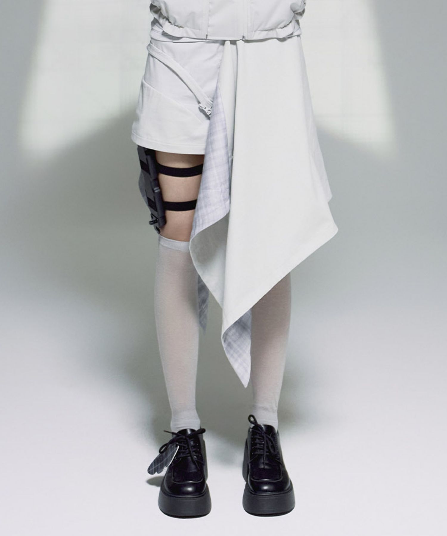 【OJOS】25ss Multipanel Pleats Skirt MUSINSA | OJOS Multipanel Pleats Skirt / Warm Grey