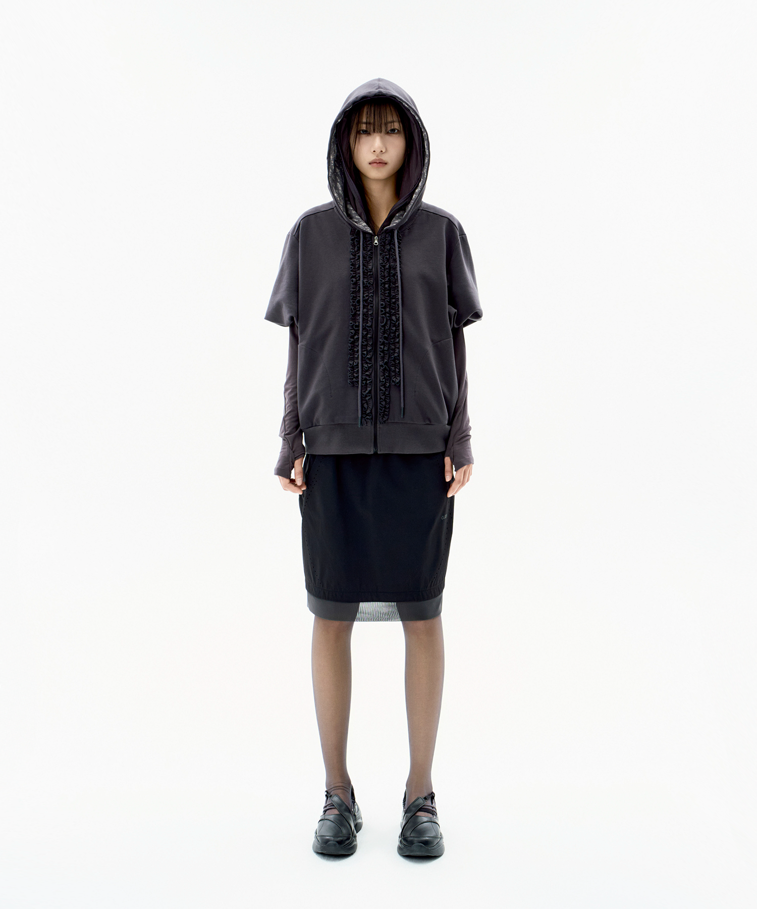 スカート OJOS Layered Mesh Nylon Midi Skirt 5BJH569 MUSINSA | OJOS Layered Mesh Nylon Midi Skirt / Black
