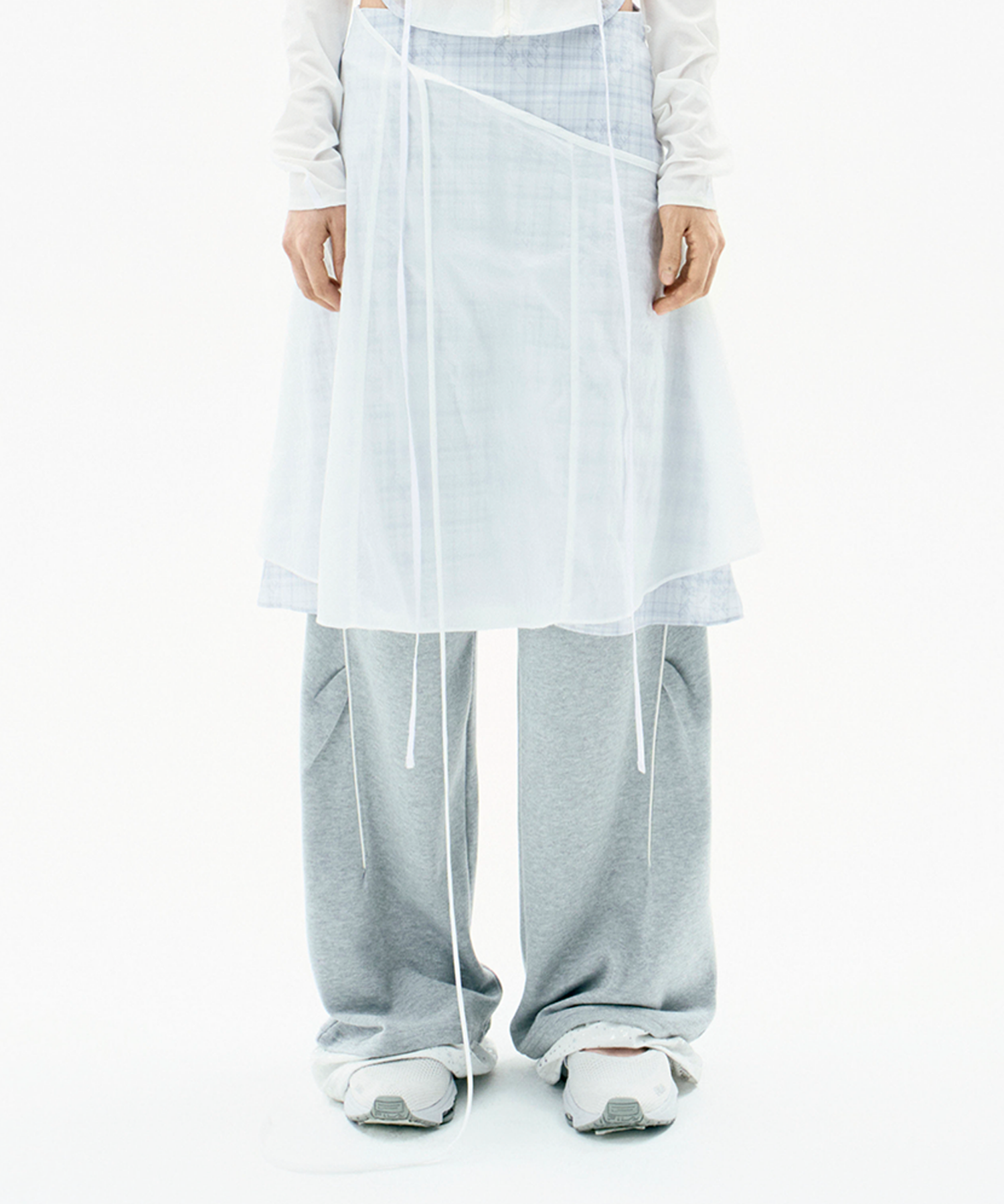 ★OJOS★ Layered Strap Flare Skirt【送料込/関税込】 MUSINSA | OJOS Layered Strap Flare Skirt / Off White