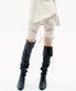Thigh Slit Shorts Leggings / Beige