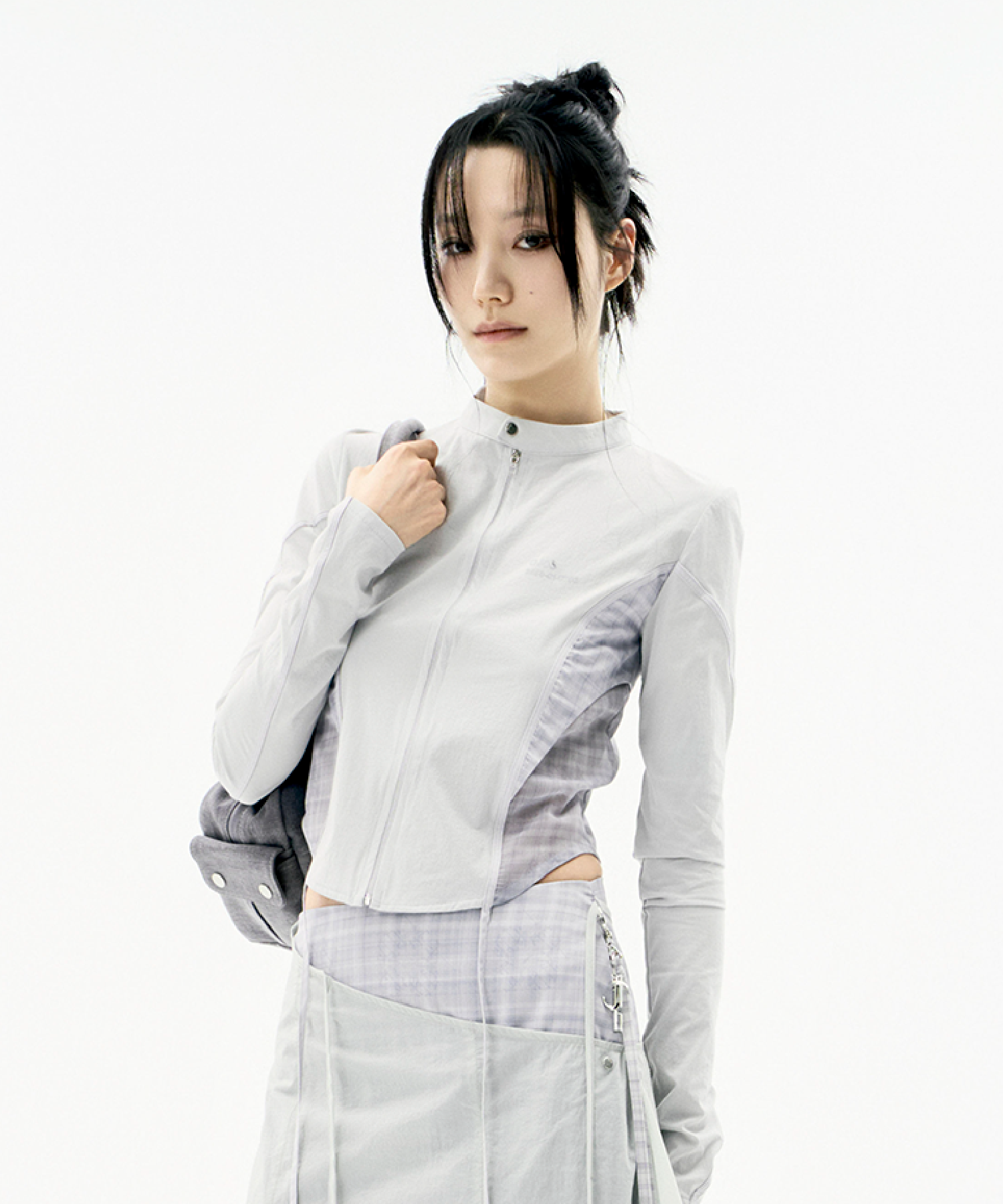 [OJOS] ★ Strap Trimming Pattern Jacket MUSINSA | OJOS Strap Trimming Pattern Jacket / Black
