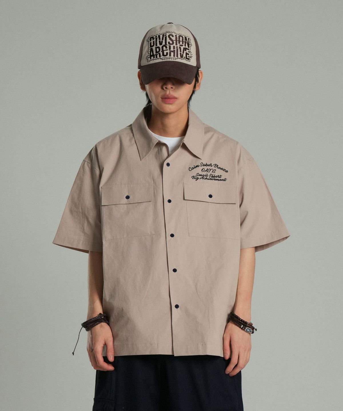 아이돈워너셀(IDWS) Ellim Half-Shirt Beige