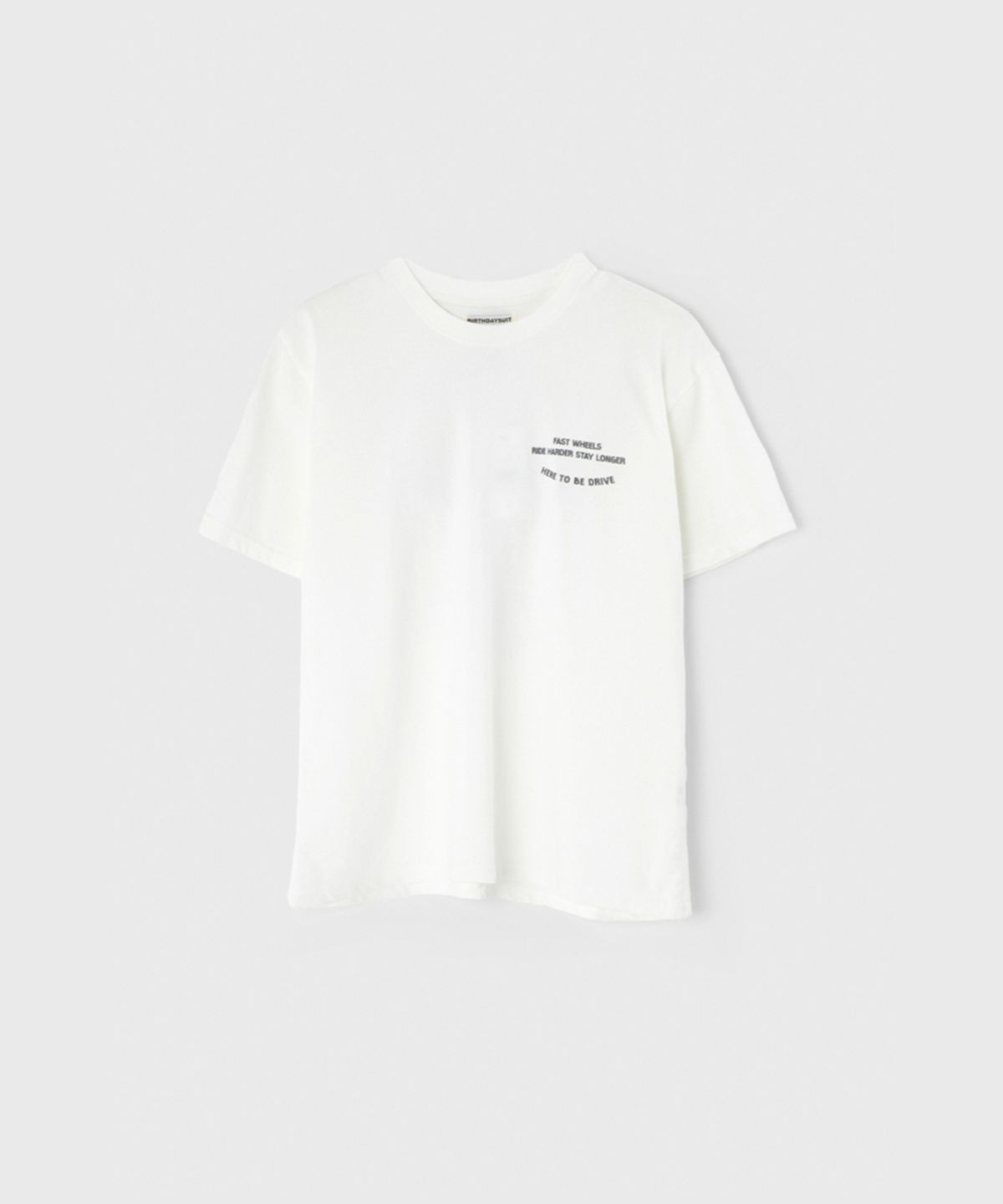 벌스데이수트(BIRTHDAYSUIT) OLD CAR T-SHIRT (WHITE)