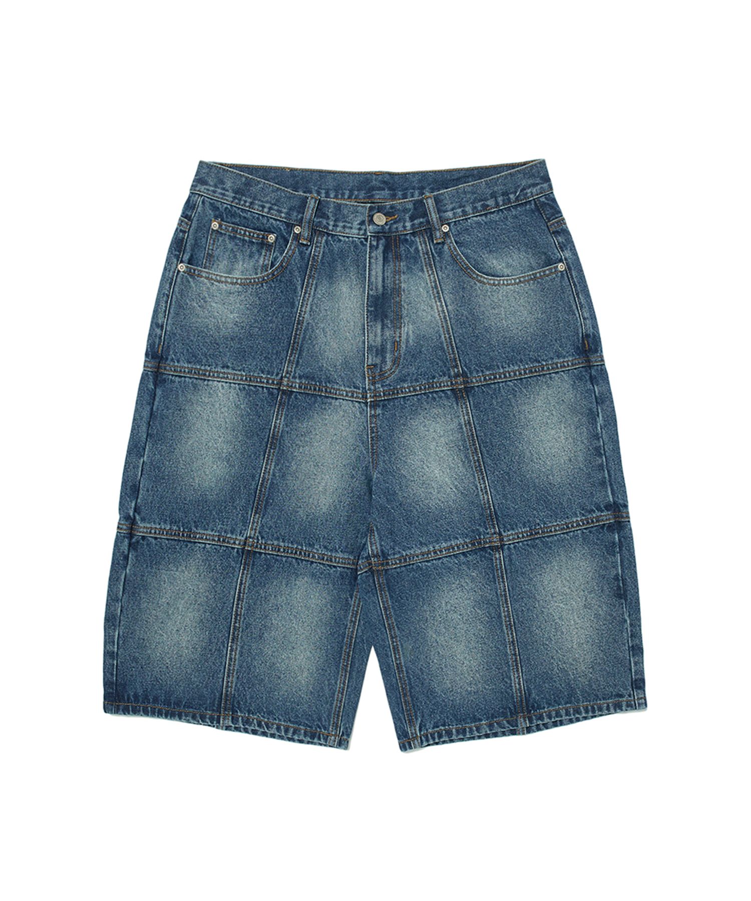 ★2025SS新作★WKNDRS★PATCH WORK DENIM SHORTS PATCH WORK DENIM SHORTS (GREY) - WKNDRS | 60% - Asian