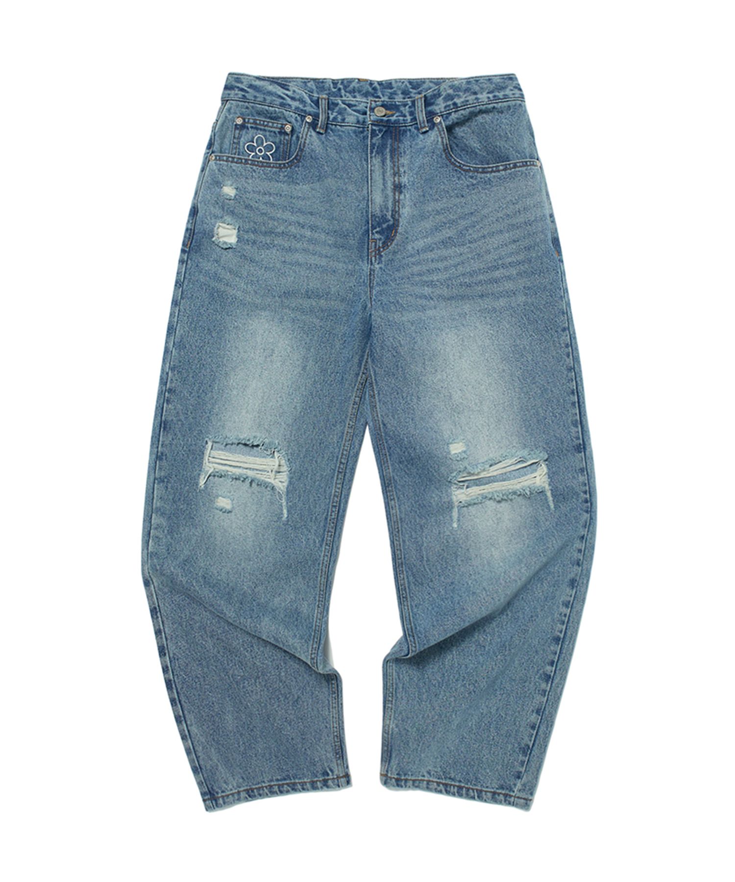 ★2025SS新作★WKNDRS★FLORAL DENIM PANTS MUSINSA | WKNDRS FLORAL DENIM PANTS (L.DENIM)
