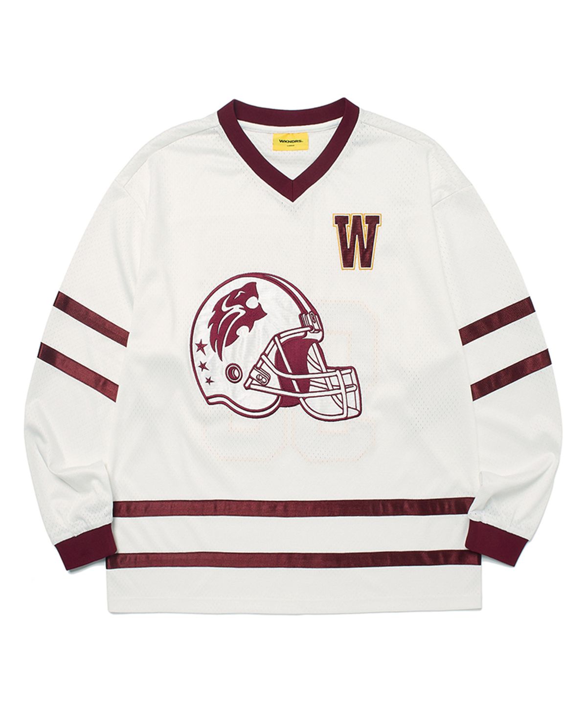 위캔더스(WKNDRS) GUARDIAN FOOTBALL JERSEY (BURGUNDY)