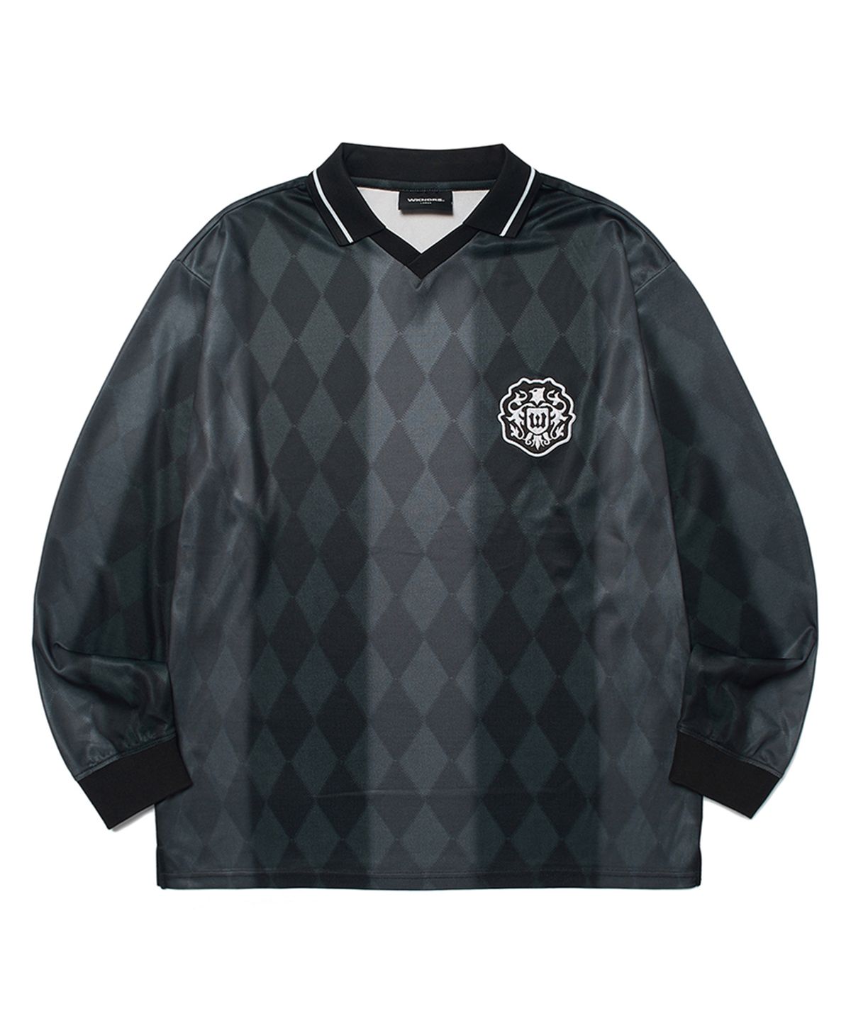 위캔더스(WKNDRS) STRIPE SOCCER JERSEY (BLACK)