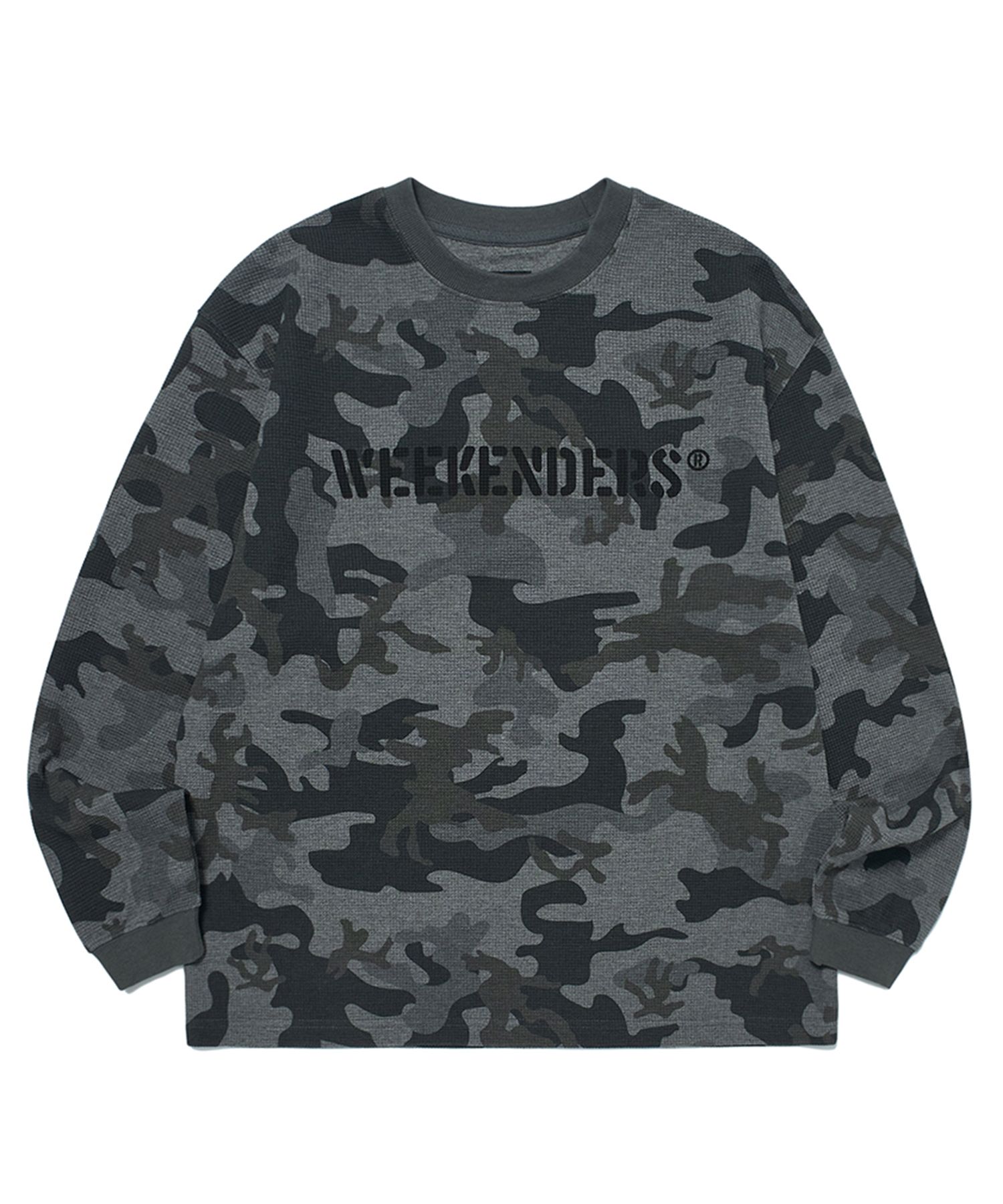 Tシャツ・カットソー WKNDRS CAMO WAFFLE LS T-SHIRT 5MM485 MUSINSA | WKNDRS CAMO WAFFLE LS T-SHIRT (D.GREY)