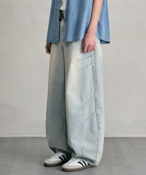 Balloon Wide Jeans DCPT055LightBlueB