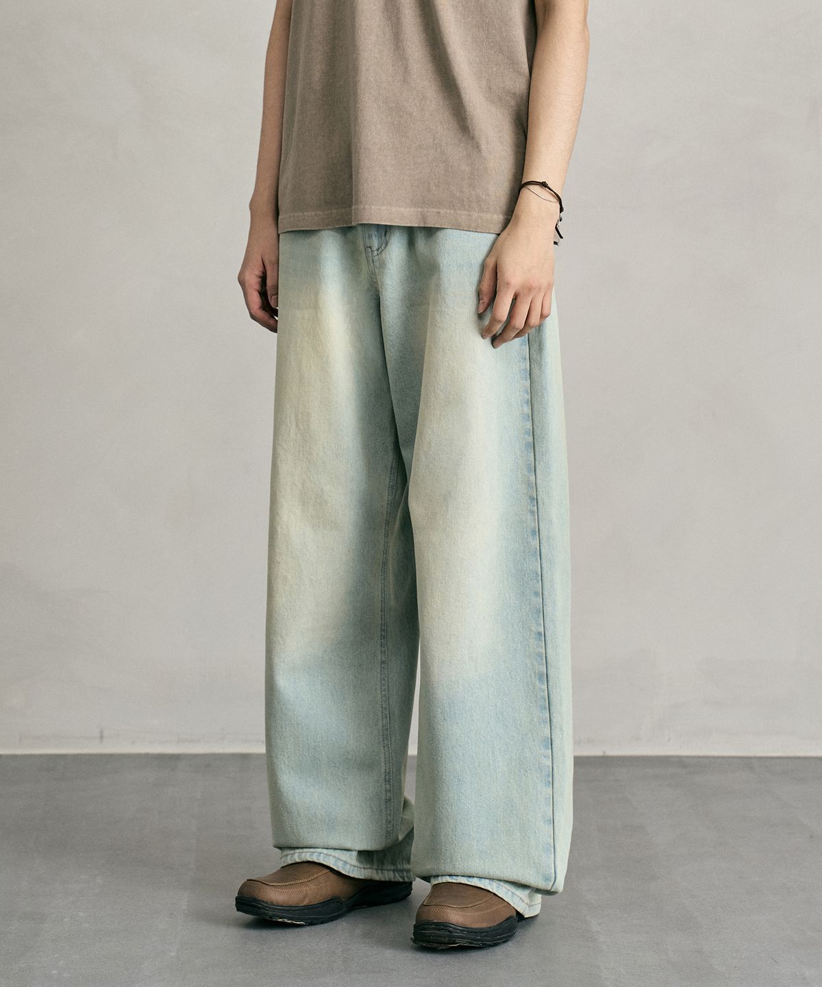 데케트(DECET) Tin Washed Wide Jeans DCPT059GNBlueB
