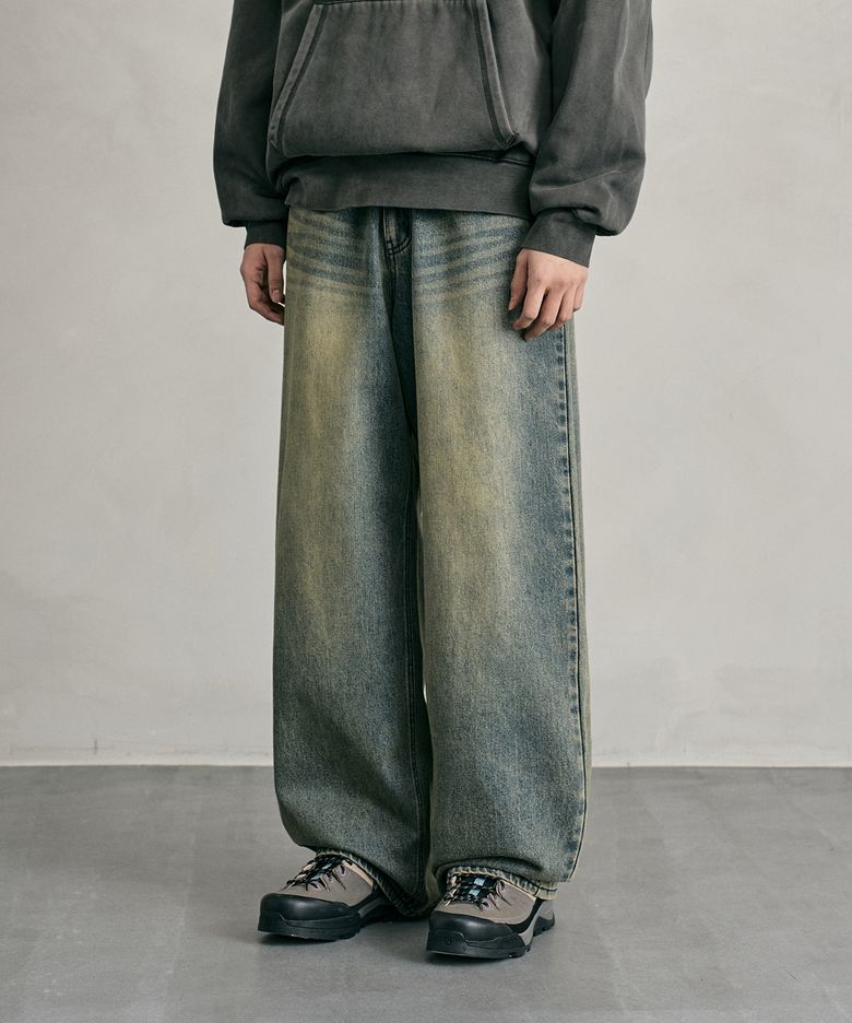 Tin Washed Wide Jeans DCPT059RustYellow