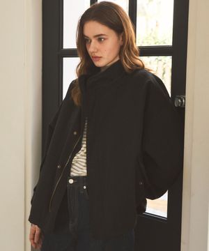 W/90s 클래식 피쉬테일 숏 야상 자켓_Black(WC25-OT01)