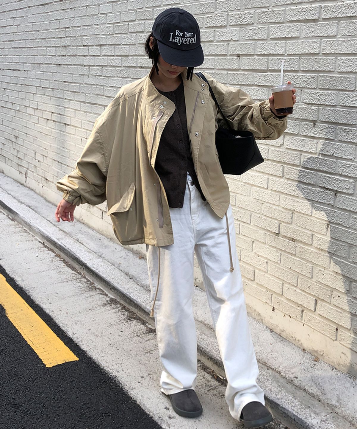 웬즈데이오아시스 포 우먼(WEDNESDAYOASISFORWOMEN) W/90s 클래식 피쉬테일 숏 야상 자켓_Beige(WC25-OT01)