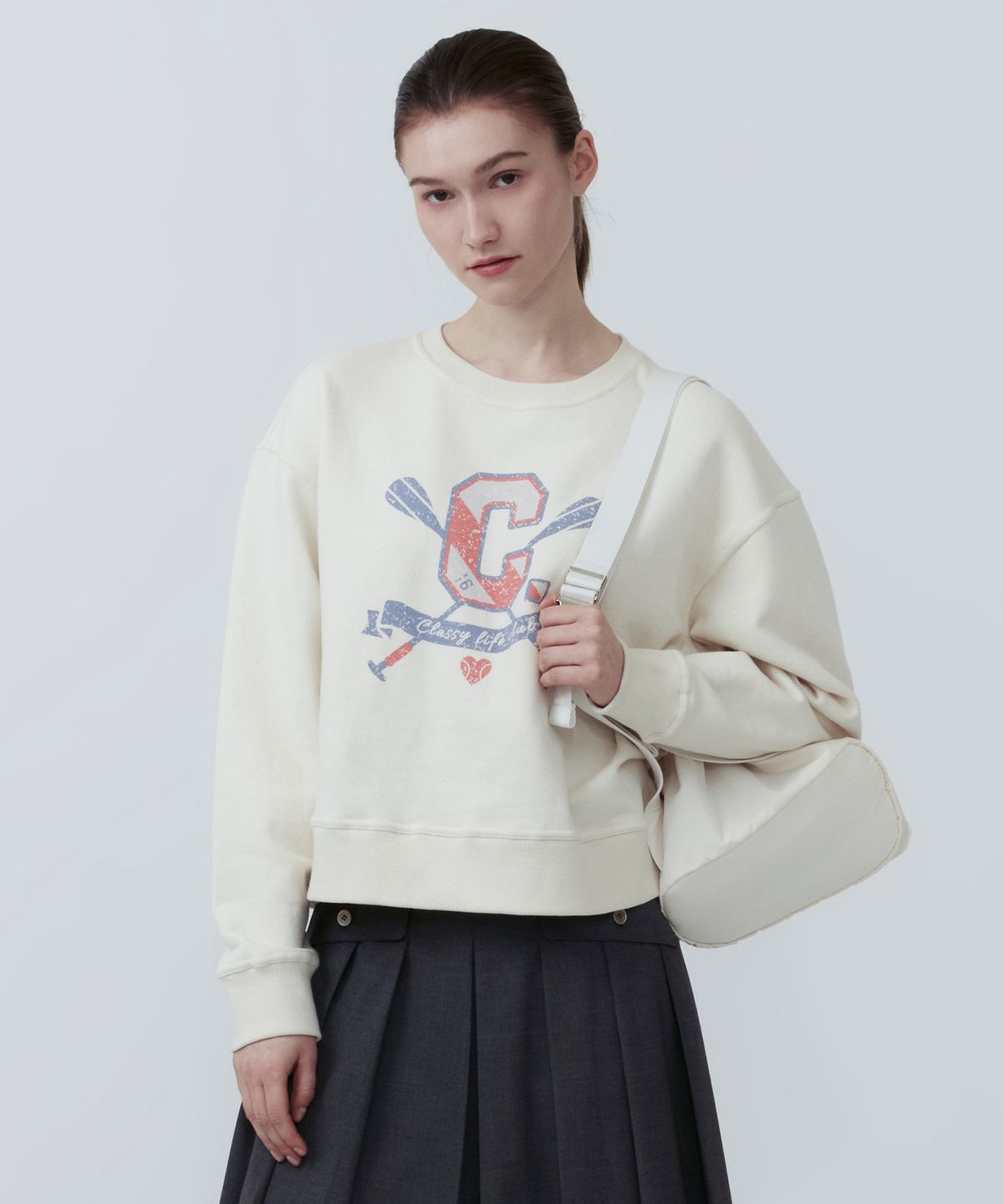 클로브(CLOVE) [25SS clove] Pigment Sweatshirt (Cream)
