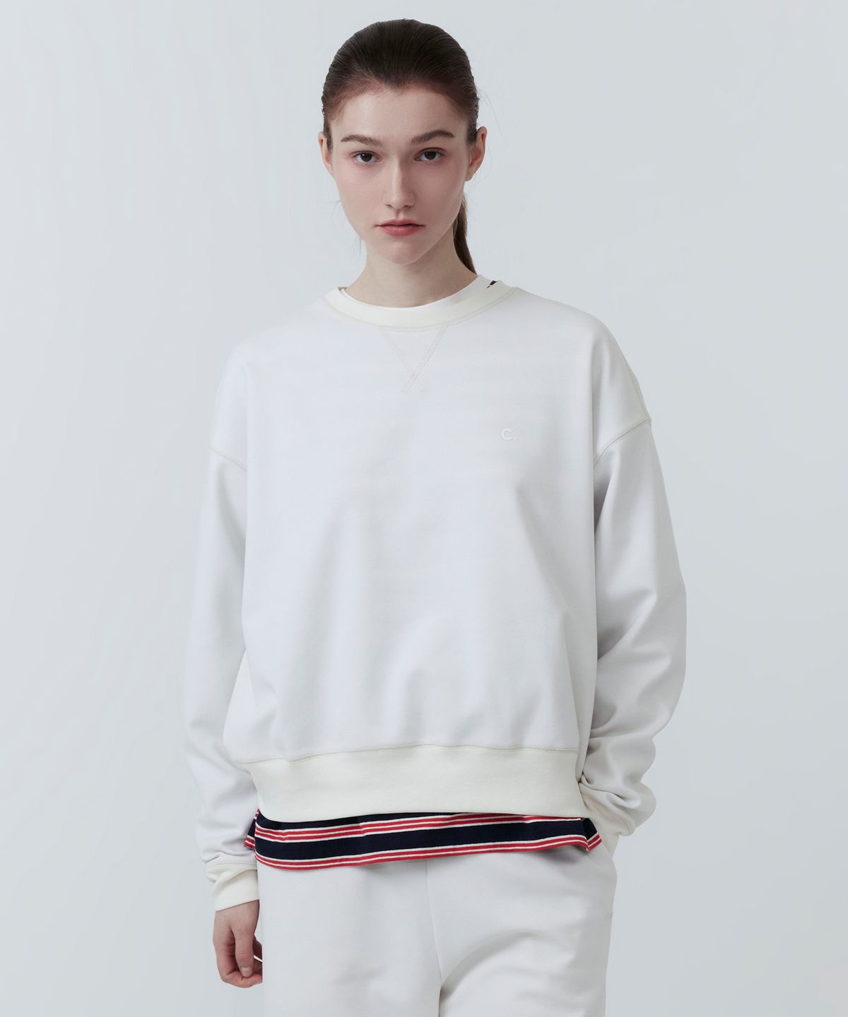 클로브(CLOVE) [25SS clove] Soft Crop Sweatshirt (Light Beige)