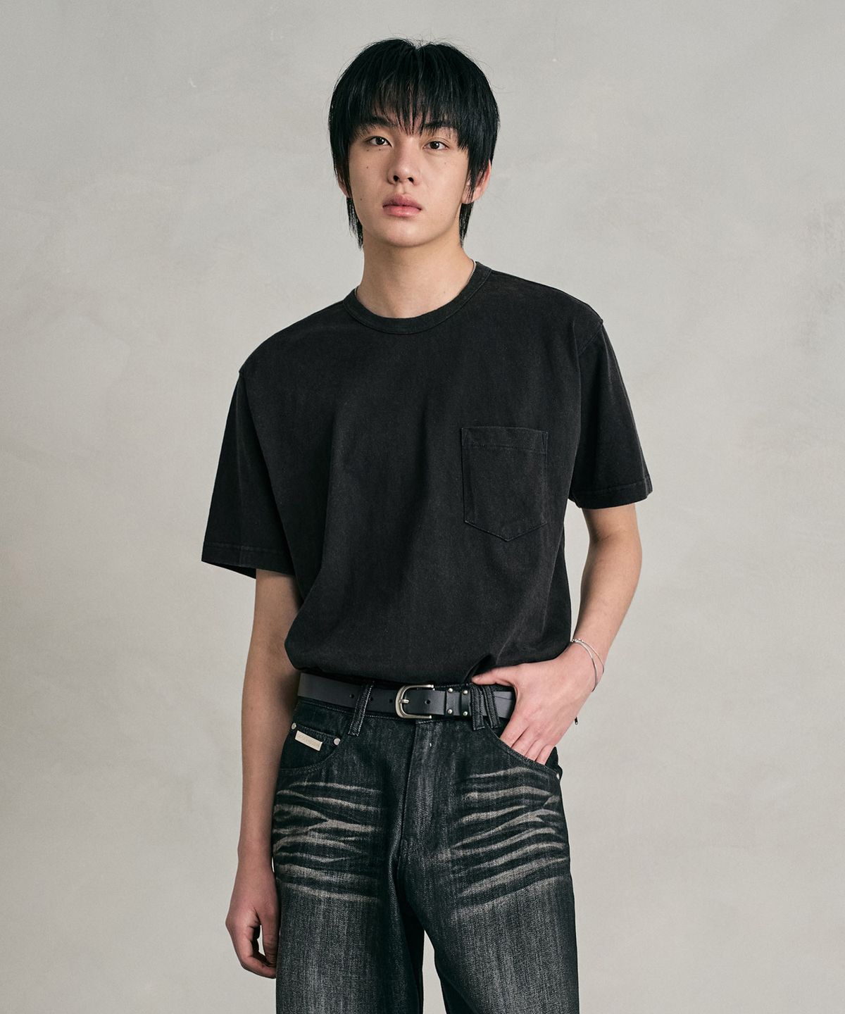 데케트(DECET) Pigment Pocket T-Shirt DCTS001Black