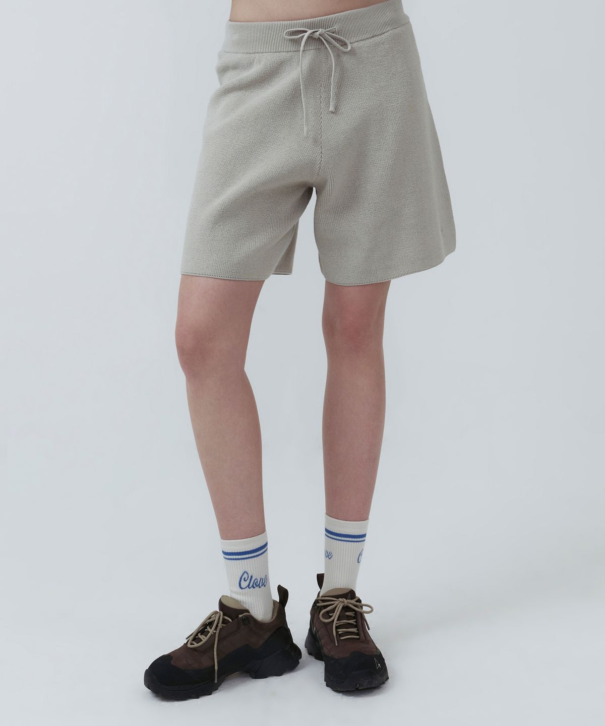 클로브(CLOVE) [25SS clove] Knit Bermuda Shorts (Light Grey)