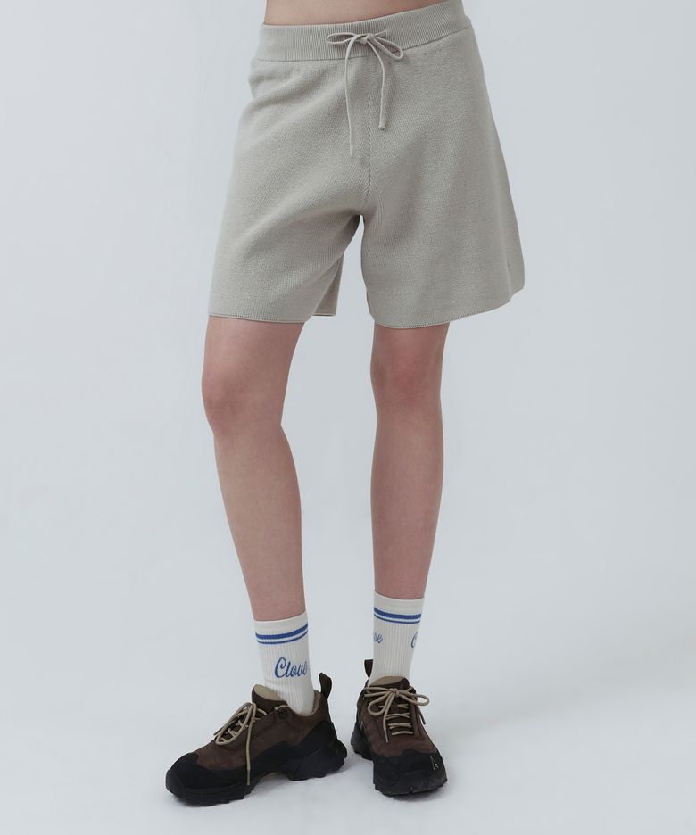 [25SS clove] Knit Bermuda Shorts (Light Grey)