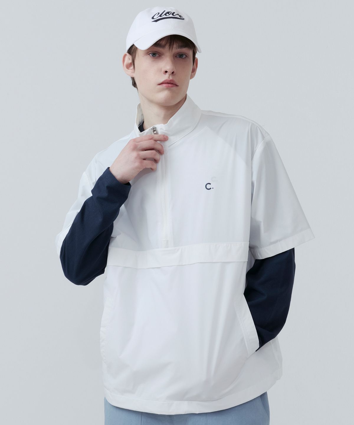 클로브(CLOVE) [25SS clove] Short Sleeve Anorak_Men (White)