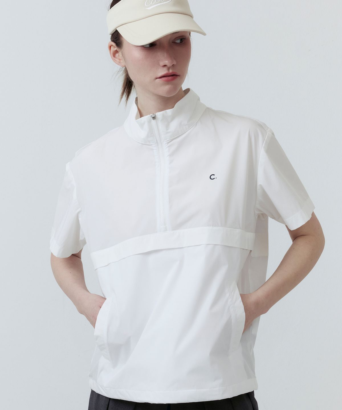 클로브(CLOVE) [25SS clove] Short Sleeve Anorak_Women (White)
