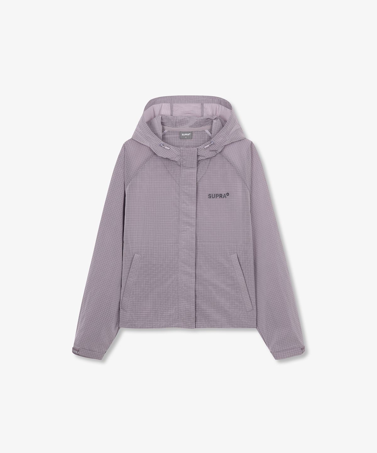 수프라(SUPRA) 여성 베이직 크롭 후드 바람막이(PURPLE)