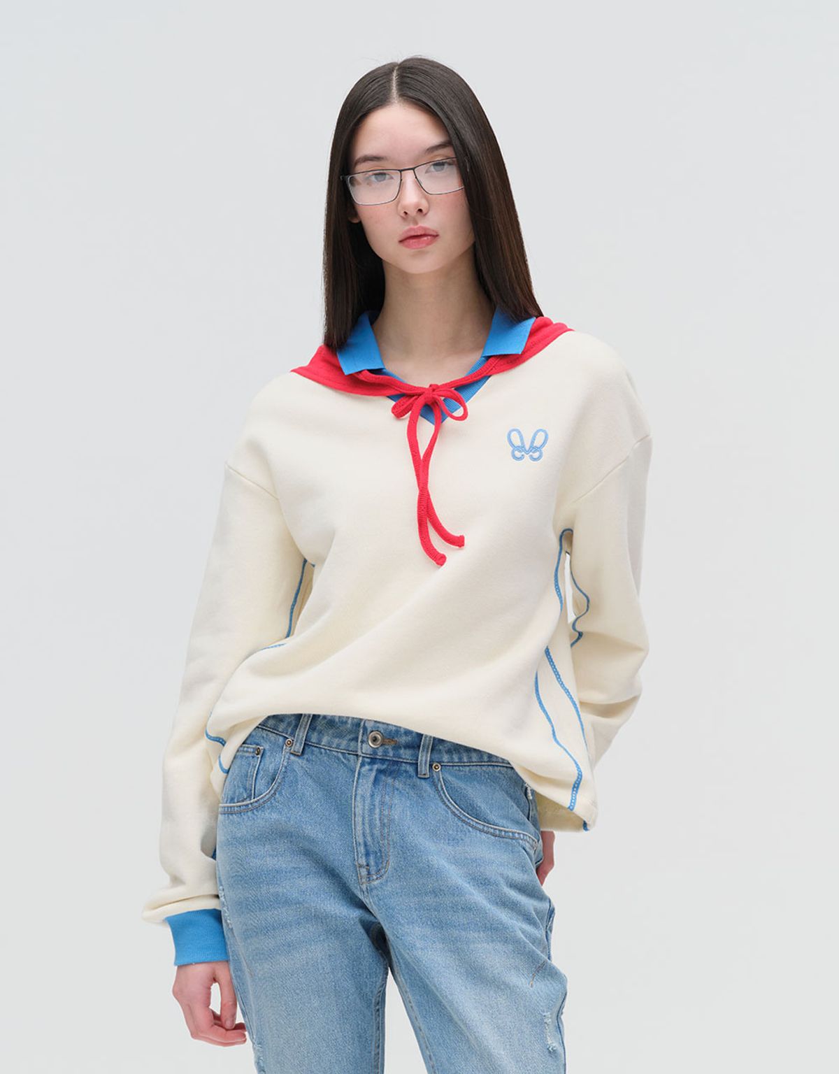 엠엠더블유(MMW) [MMW] COLLAR SWEAT (NATURAL SOAP)