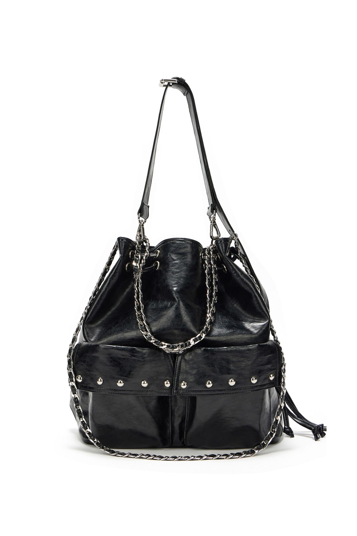다이닛(DEINET) DEINET 5-WAY STUD POCKET MULTI BAG IN BLACK