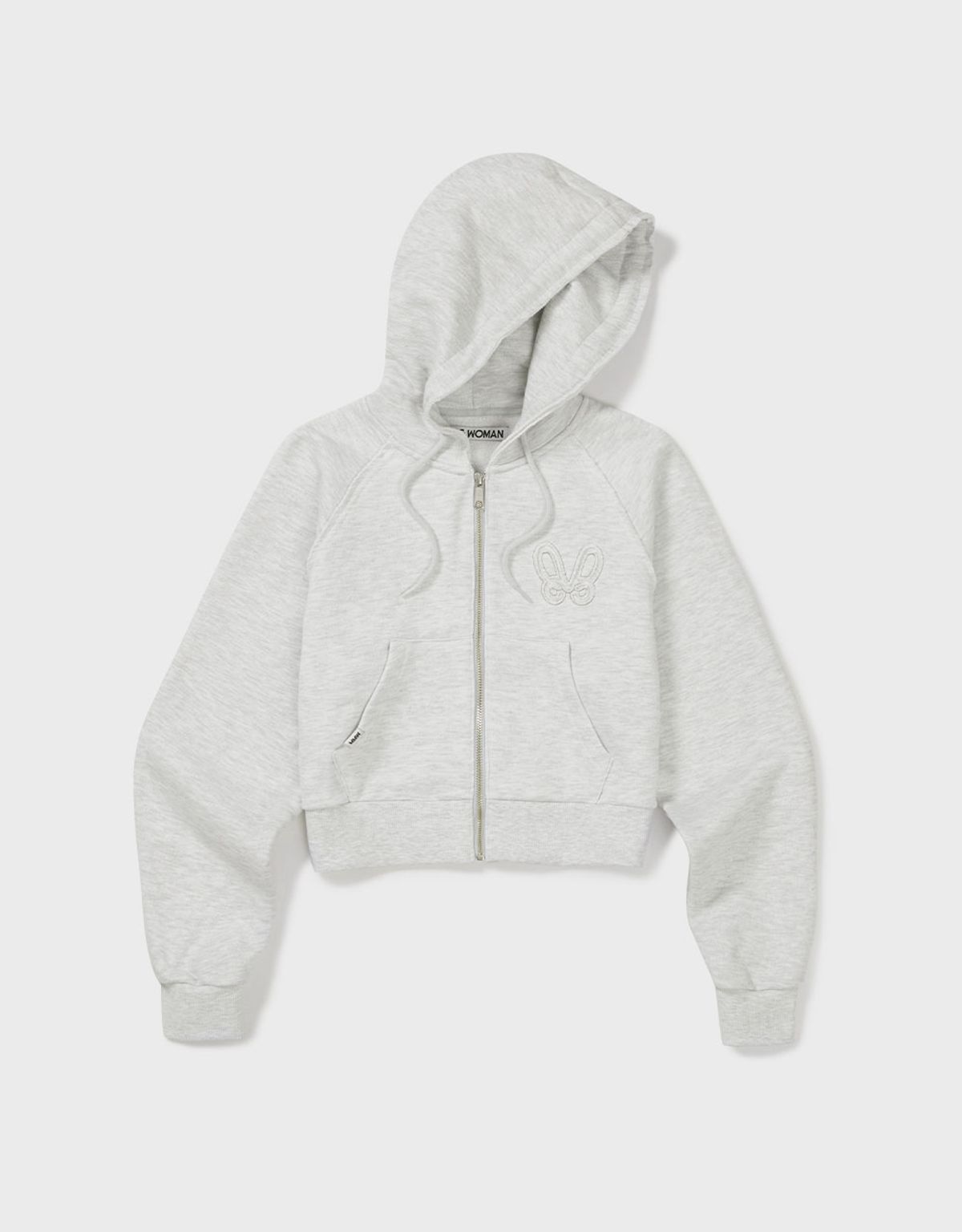 엠엠더블유(MMW) [MMW] CROP HOOD ZIP UP (ASH GREY)