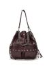 DEINET 5-WAY STUD POCKET MULTI BAG IN BURGUNDY