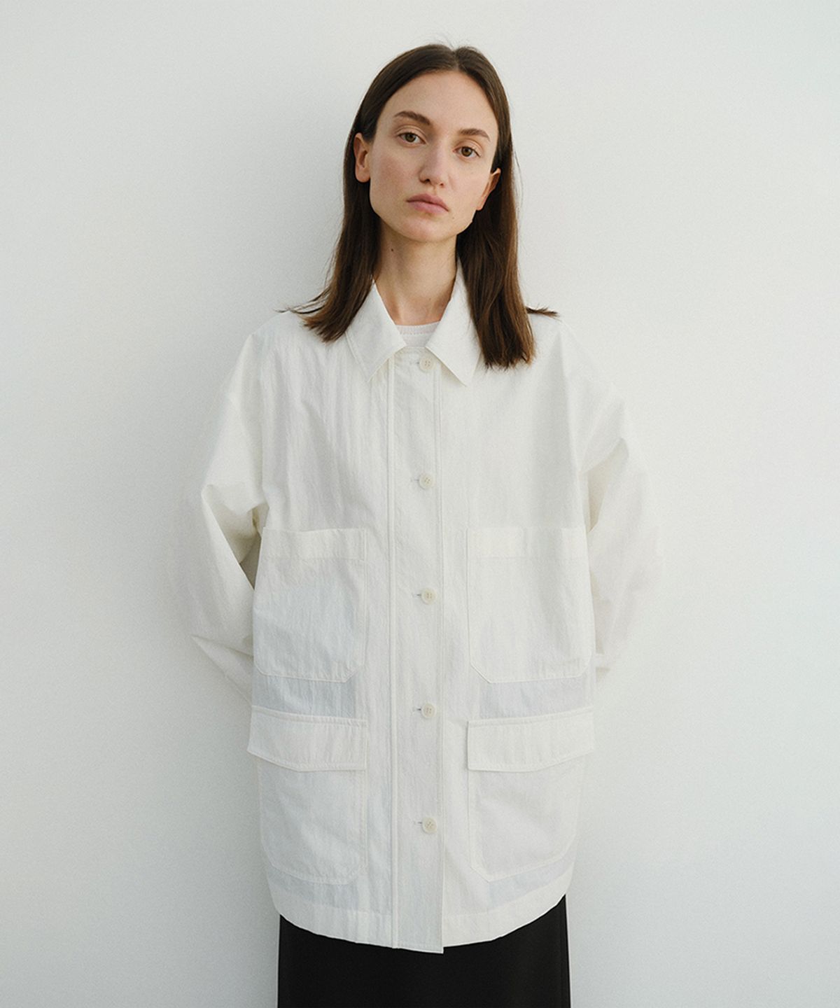 이아(EAAH) MOSS COTTON UTILITY JACKET (WHITE)