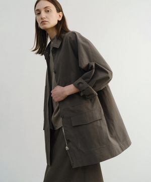MOSS COTTON UTILITY JACKET (TAUPE)