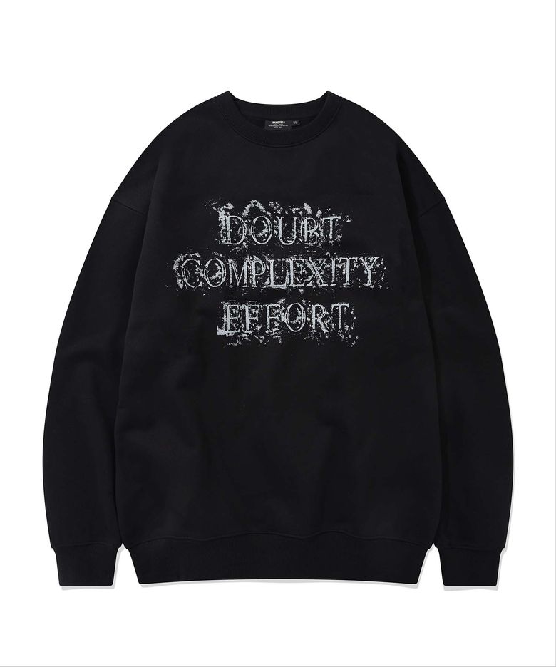 DISTRESSED DOUBT CREWNECK (BLACK)