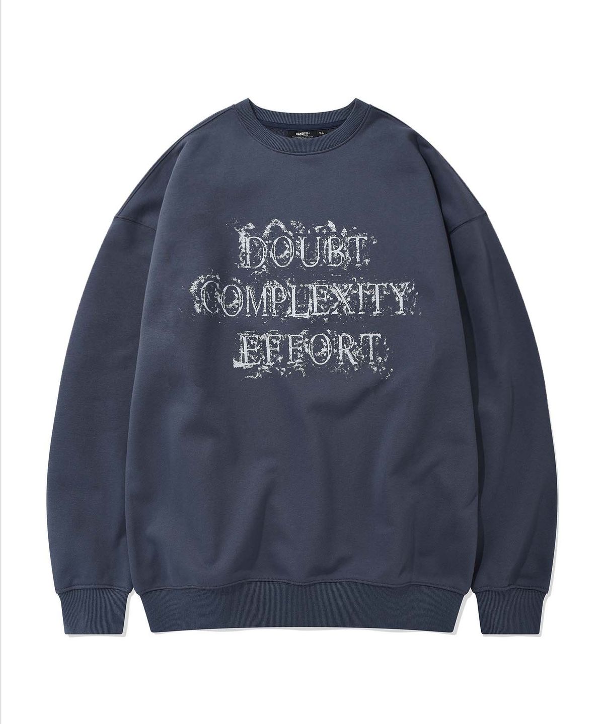카네이테이(KANEITEI) DISTRESSED DOUBT CREWNECK (BLUE)