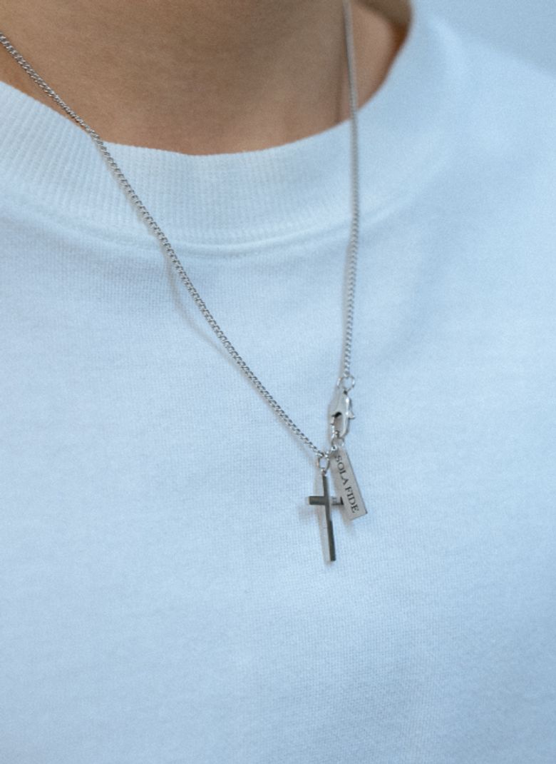 SOLA FIDE Silver Cross necklace