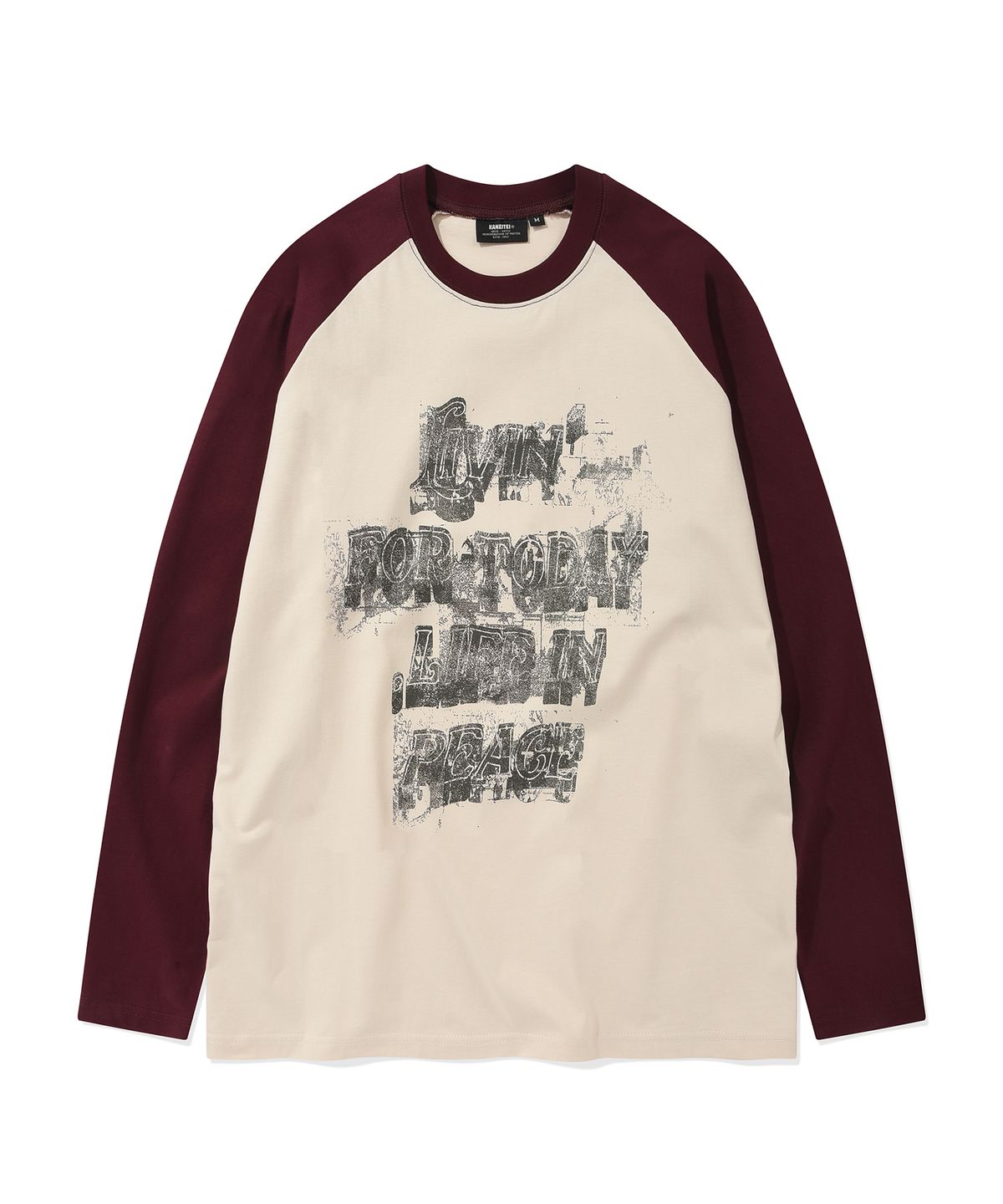 카네이테이(KANEITEI) FAINT WORDS LONG SLEEVE (BURGUNDY)