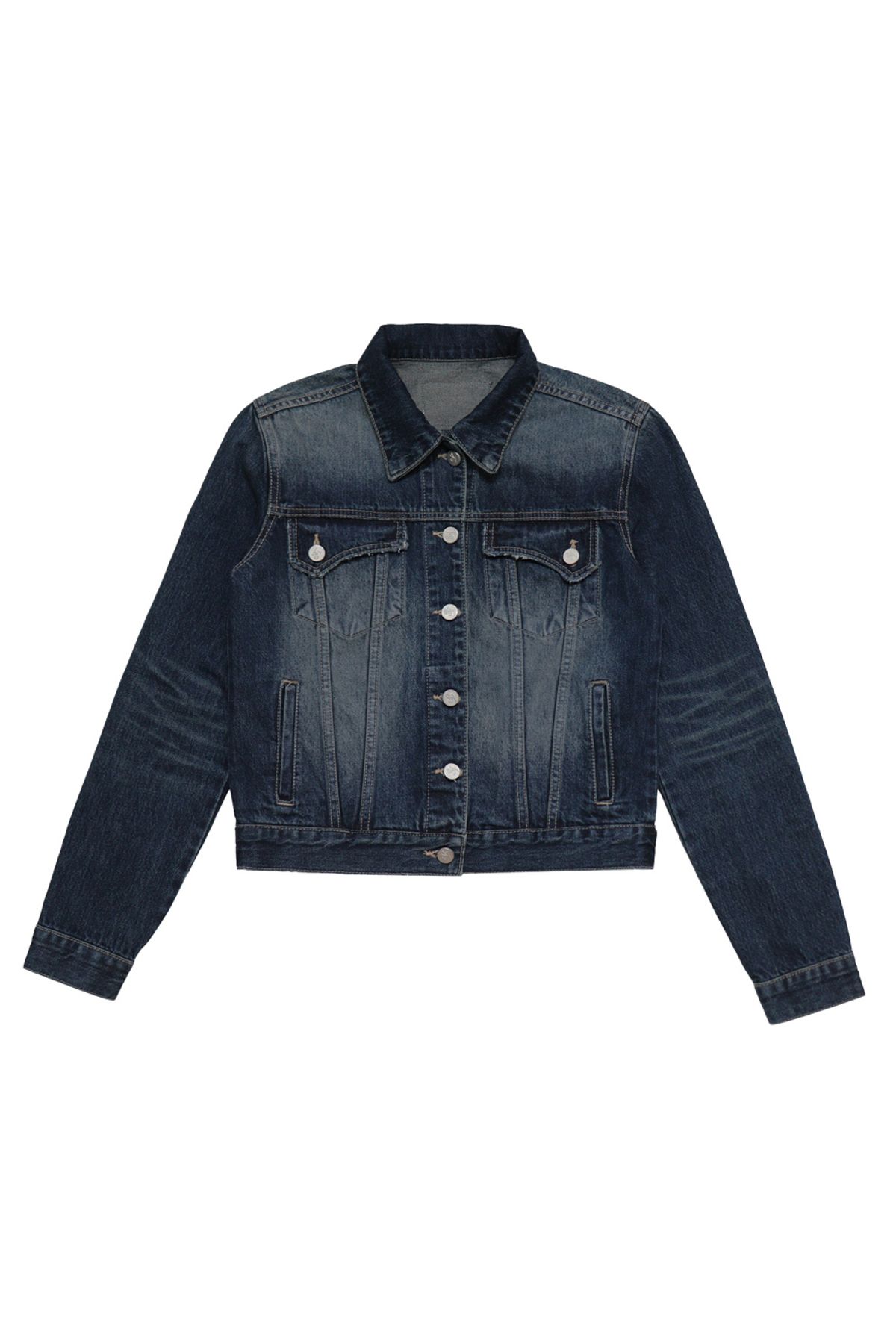 시너진(SYNERJYN) BRUSH DENIM JACKET DEEP BLUE
