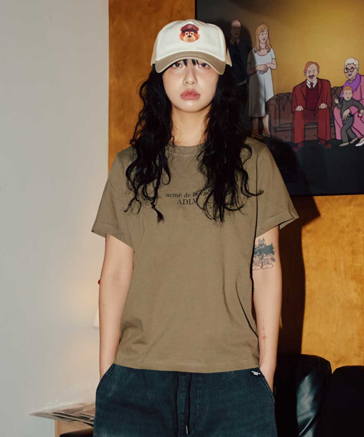아크메드라비(ACME DE LA VIE) WOMAN BASIC LOGO SHORT SLEEVE T-SHIRT (5 COLOR)
