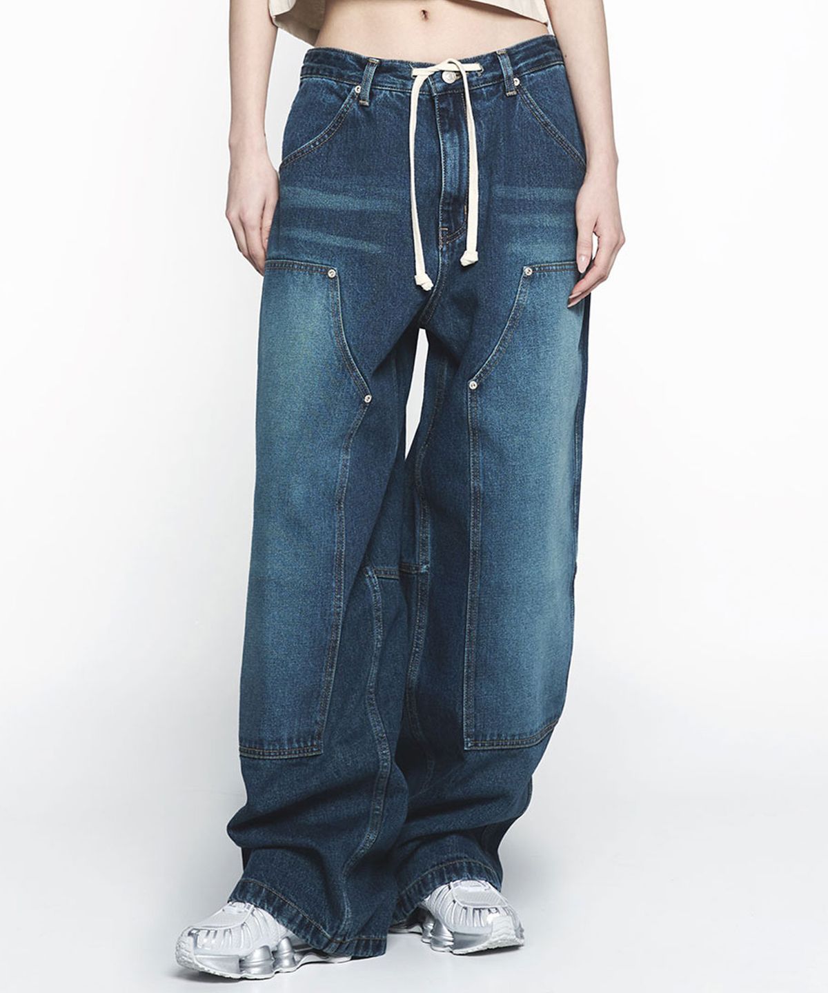 아크메드라비(ACME DE LA VIE) WAIST STRING CARPENTER DENIM PANTS (2COLOR)