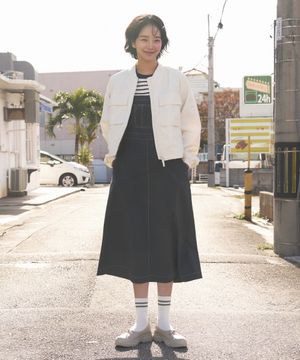 워크 오버롤 원피스 (S25SWFOP11) Charcoal