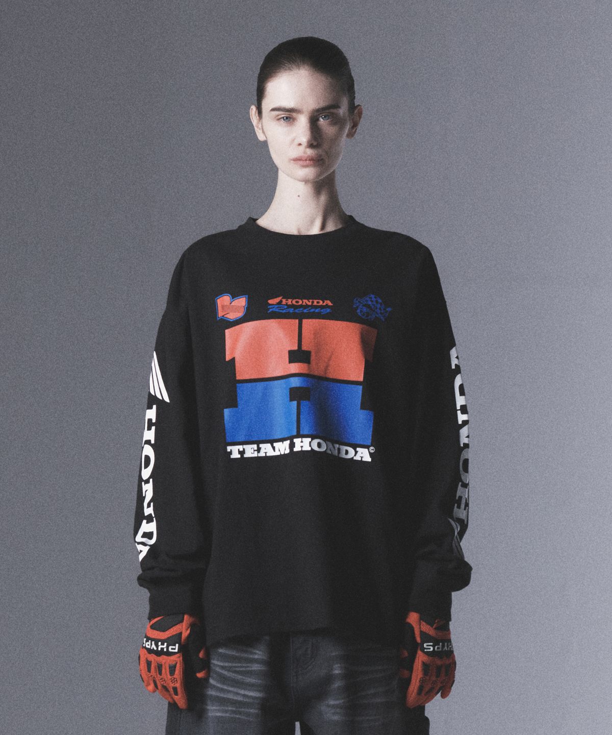 핍스 모터사이클(PHYPS MOTORCYCLE) H Logo Long Sleeve_Black