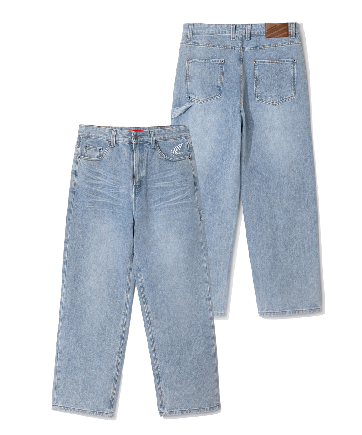 핍스 모터사이클(PHYPS MOTORCYCLE) Honda Small Wing Carpenter Denim Pants_Light Blue