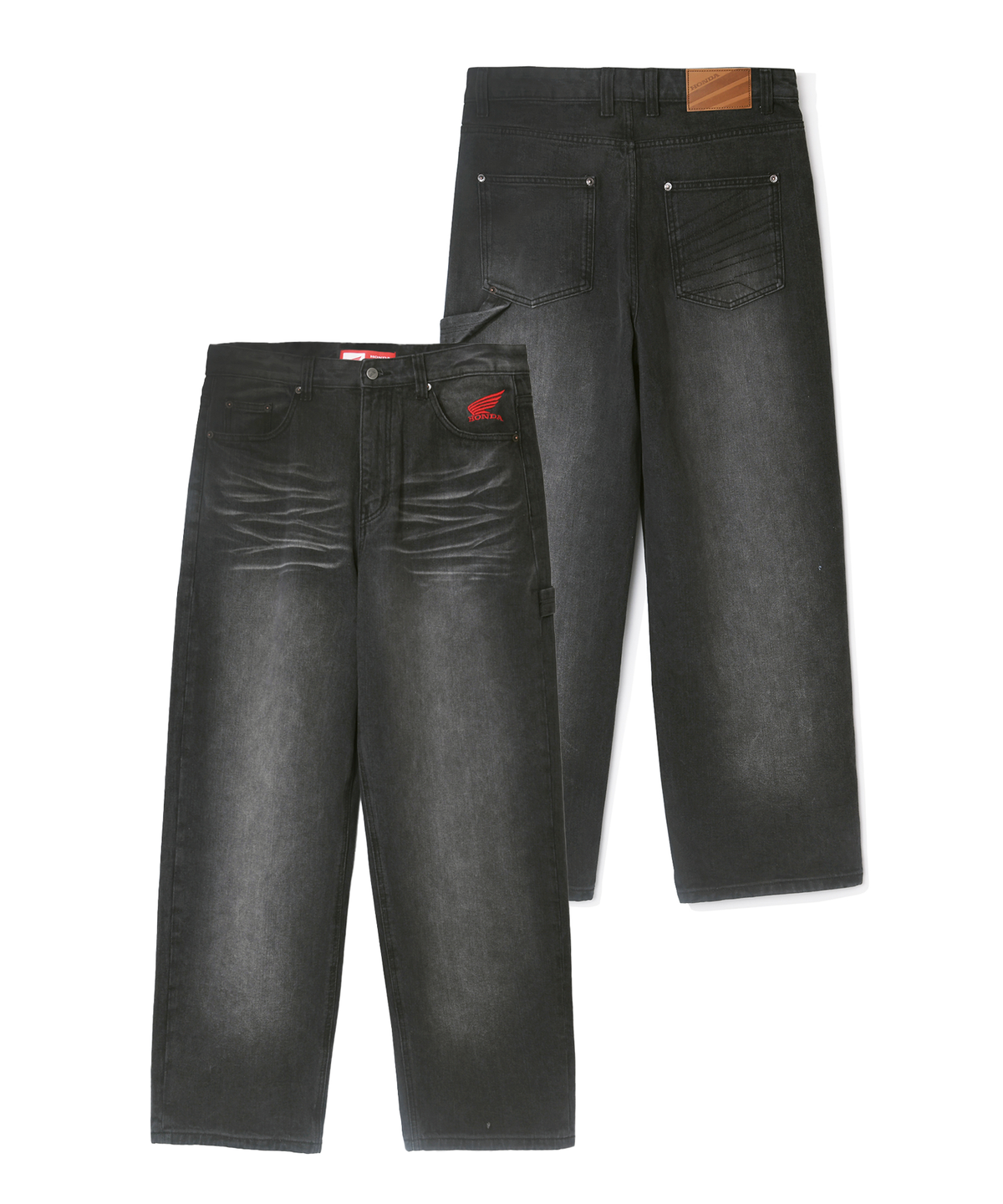 핍스 모터사이클(PHYPS MOTORCYCLE) Honda Small Wing Carpenter Denim Pants_Black