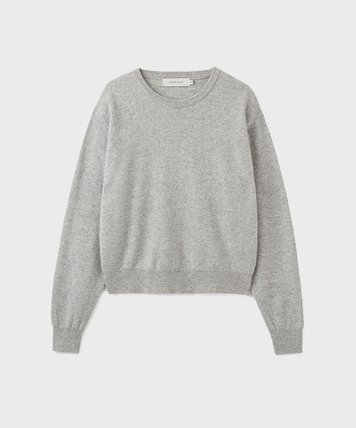 유니온블루 우먼(UNIONBLUE WOMAN) [WOMAN] CASHMERE WOOL CREWNECK KNIT [MELANGE GRAY]