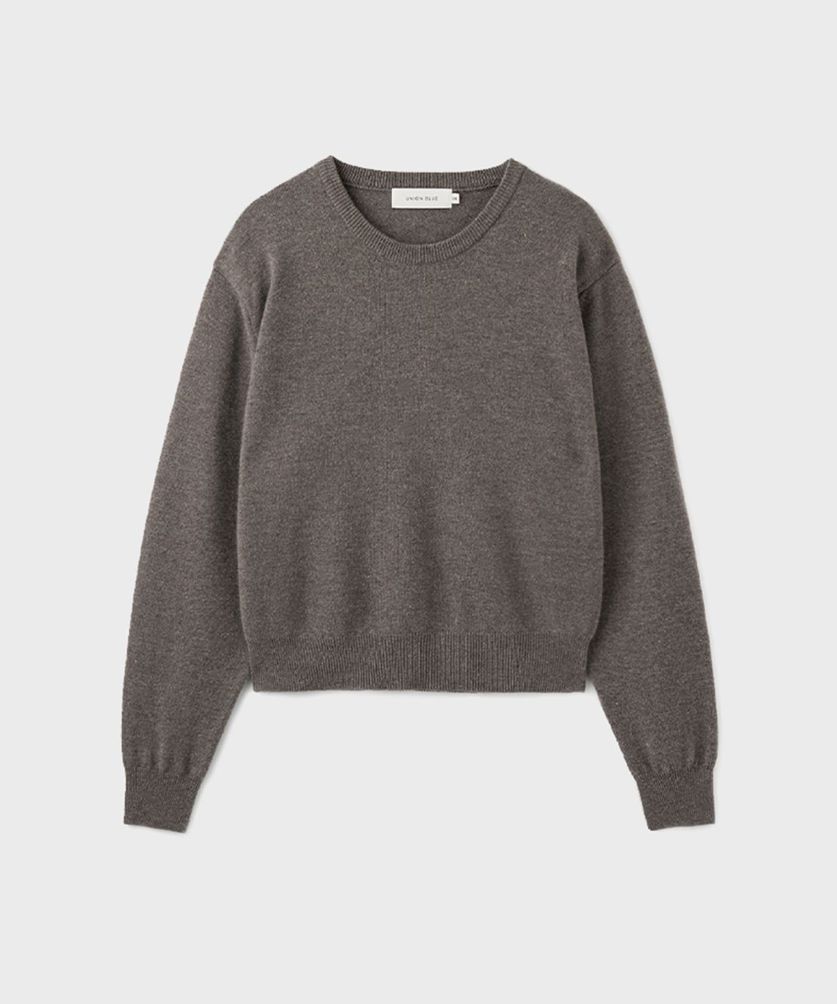 유니온블루 우먼(UNIONBLUE WOMAN) [WOMAN] CASHMERE WOOL CREWNECK KNIT [NATURAL BROWN]