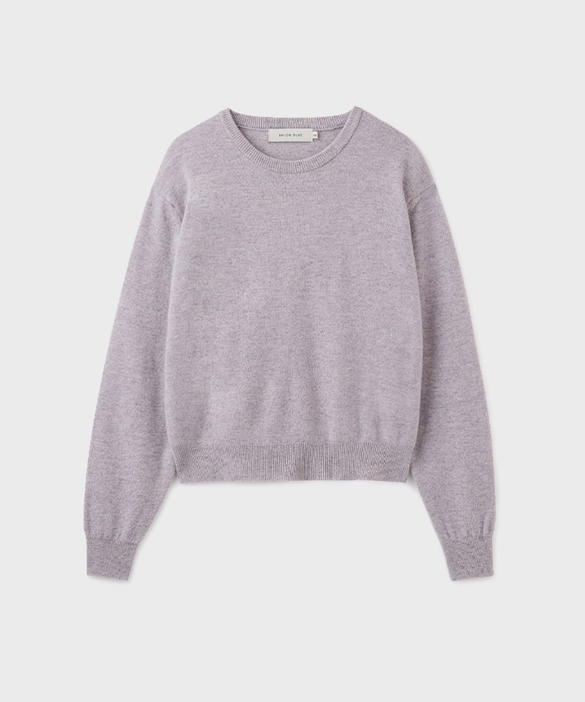 유니온블루 우먼(UNIONBLUE WOMAN) [WOMAN] CASHMERE WOOL CREWNECK KNIT [MELANGE PURPLE]